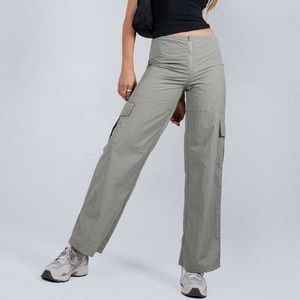 Princess Polly Roy Parachute Pants Grey